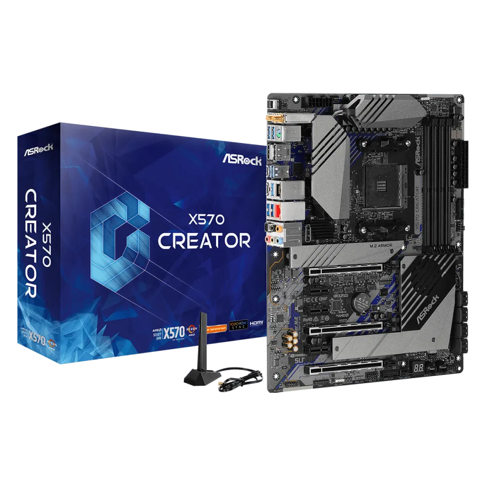 ASRock X570 Creator AMD 500 Series ATX Motherboard | 90-MXBAW0-A0UAYZ |