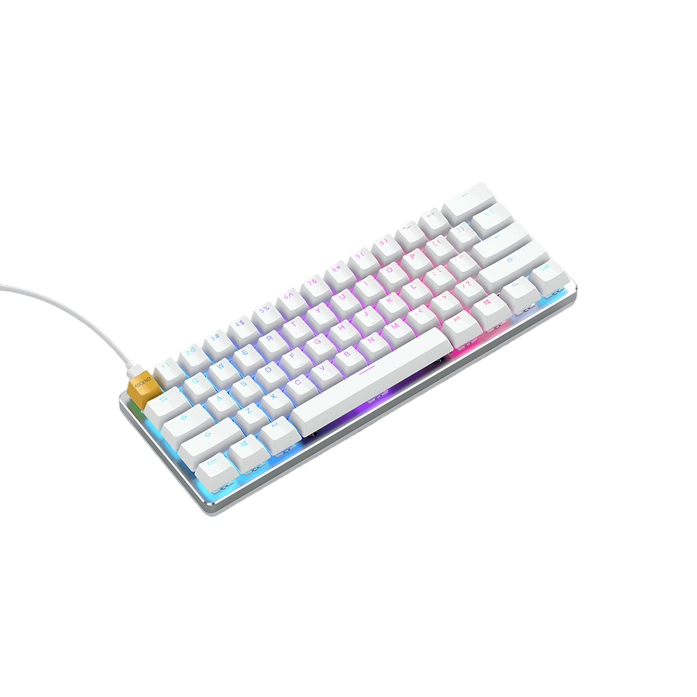 Glorious GMMK Compact White (Pre-Built) RGB Mechanical Gaming Keyboard