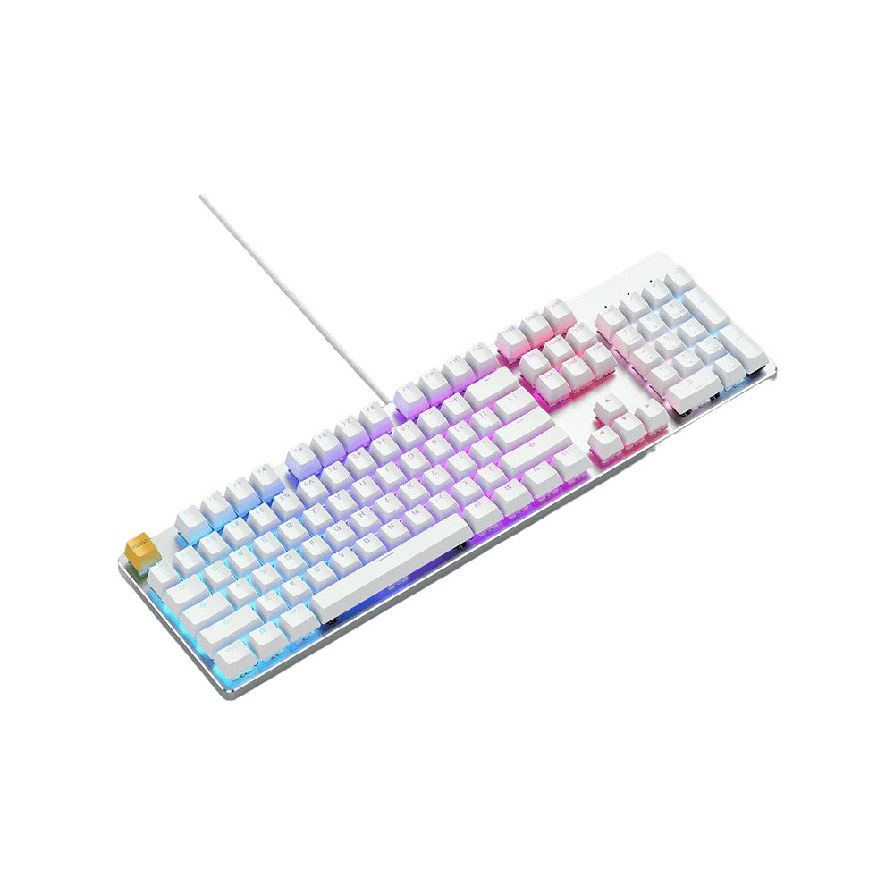 Glorious GMMK Full Size White (Pre-Built) RGB Mechanical Gaming Keyboard